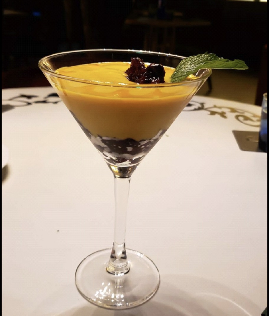 Mango Kheer With Blueberry Compote